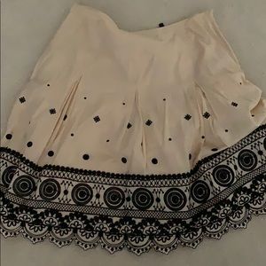 Dana Buchanan tan and black embroidered skirt